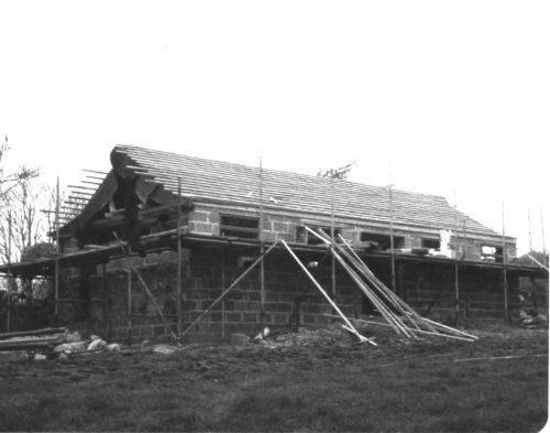 Putting the roof on Manaton Cricket Club Pavillion