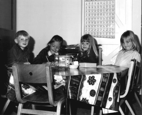 Pupils at Lustleigh Village School