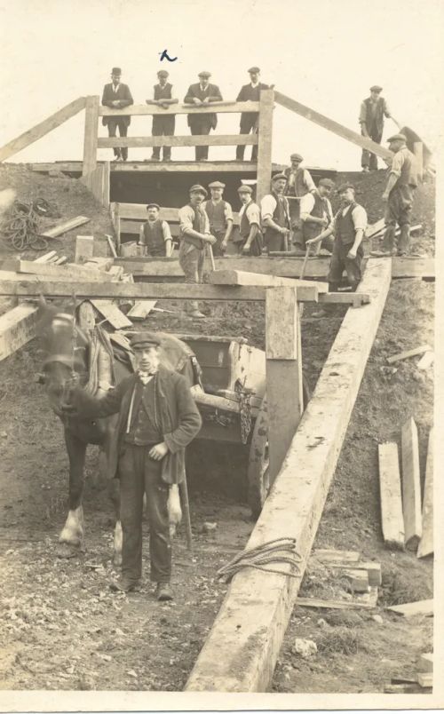 Building the railway station at Lydford